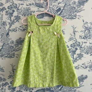 Toddler green dress with white flowers size 3T